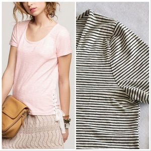 ✨J Crew Striped Lace-up Tee in Navy✨